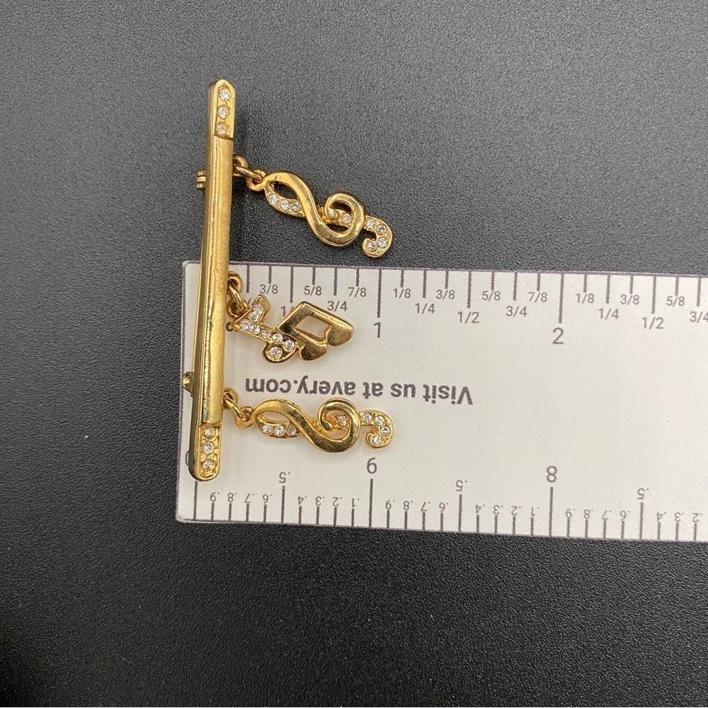 Musical Note Bar Brooch - Picture 9 of 12